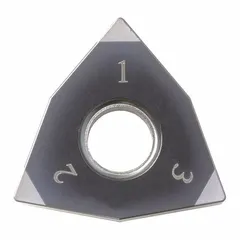 KYOCERA Trigon (W) indexable turning insert with CBN grade for high-speed finishing of hardened materials. Suitable for precision turning operations in machining applications requiring wear resistance and thermal stability.