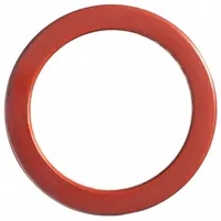 This FEP encapsulated silicone gasket is designed for use with 1-inch cam-and-groove couplings to create a leak-proof seal in fluid transfer systems. It has a red color, an outside diameter of 1 9/16 inches, and is not metal detectable. Suitable for applications requiring chemical resistance and sanitary connections