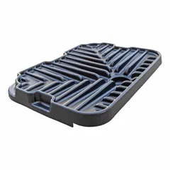This funnel is designed for transferring liquids into IBC totes. It has a 5-gallon capacity and measures 30.5 inches in length. The black funnel is suitable for industrial fluid handling applications requiring controlled pouring.