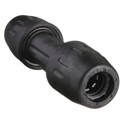 TRANSAIR Push-to-Connect Union Fitting, 1 in OD x 1 in OD, Black - Polyamide Tube Fittings for Compressed Air Systems