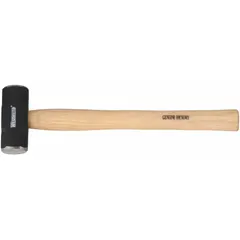 Steel engineering hammer with a 3 lb octagonal head, 1 1/2 in diameter, and 16 in overall length. Wood handle. Used for striking chisels, punches, and drift pins in metalworking, construction, and maintenance applications.