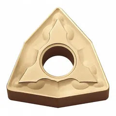 Trigon (W) indexable turning insert with PVD Cermett coating. Designed for finishing operations on steel and stainless steel. Provides stable chip control and consistent edge life in turning, facing, and profiling applications.
