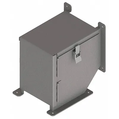 HOFFMAN Wireway 90 Degree Elbow: 6 in Wd, 6 in Ht, 6 in, Hinged Cover with Quick-Release Latches - 90 Degree Elbows for Dust-Tight Wireways