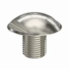 Truss-head panel screw with spanner drive, made from 316 stainless steel with plain finish. Thread size M16x2.00, length 20 mm, width across flats 24 mm. Suitable for sanitary panel mounting in food processing, pharmaceutical, or cleanroom equipment where corrosion resistance and easy cleaning are required.