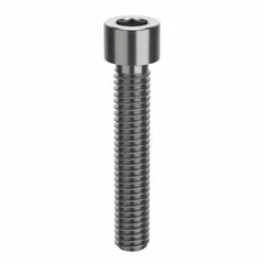 Inch-system standard socket head cap screw with 5/16"-18 thread, 1 3/4" length, and 1/4" drive size. Made of plain 18-8 stainless steel with right-hand thread. Used for fastening components in machinery and assemblies requiring corrosion resistance.