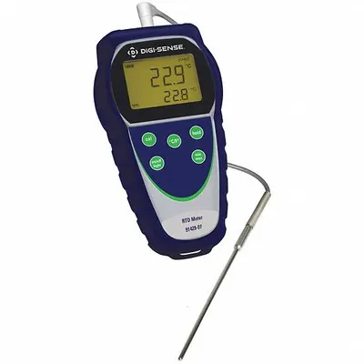 DIGI-SENSE Single-Input RTD Thermometer, -328 to 1562°F, 1 Channel - RTD Meters without Data Output