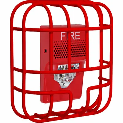 SAFETY TECHNOLOGY INTERNATIONAL STI-9754-R Red Wire Alarm Guard - Guards for Alarms & Wall Fixtures