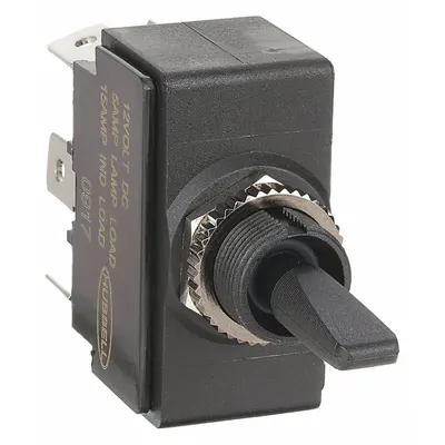 HUBBELL WIRING DEVICE-KELLEMS Marine Toggle Switch: 3 Position, 6 Connections, DPDT - Panel-Mount Toggle Switches