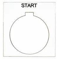 Legend Plate: 30 mm Panel Mounting Size, Square, 1 13/16 in Overall Ht x 1 13/16 in Overall Wd (MPN 9001KN201WP)