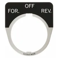 Legend Plate: 30 mm Panel Mounting Size, Half-Round, 1 5/8 in Overall Wd, For Series 10250T (MPN 10250TM50)