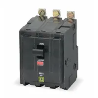 SQUARE D Miniature Circuit Breaker: 15 A, 240V AC, Three Phase, 10kA at 240V AC, 3 Poles (MPN QOB315HID)