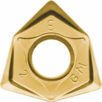 CVD carbide trigon milling insert for general-purpose face and shoulder milling of steel and cast iron. Size 08 (IC 8 mm), thickness 4.76 mm, corner radius 0.4 mm. Grade MC6535 provides wear resistance for reliable cutting on CNC and manual mills