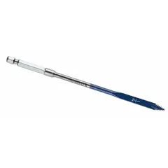 This BOSCH flat spade drill bit features a 1/4 in hex shank for quick changes in impact drivers and drill chucks. With a 6 in overall length and painted finish, it is suited for boring holes in wood, plastic, and drywall for general construction and electrical work.