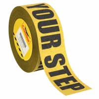 Anti-Slip Tape: Coarse, 60 Grit Size, Message, Black/Yellow, 3 in x 60 ft, 33 mil Tape Thick (MPN GRAN13520)
