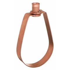 This standard loop hanger supports 3 in pipe from 1/2 in threaded rod. Made of steel with a copper-plated finish, it is non-cushioned and used for suspending piping in industrial, commercial, and mechanical systems.
