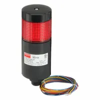 DAYTON Tower Light Assembly: 1 Tier, Red, No Sounder Tier, 5 1/8 in Overall Ht, 56 mm Overall Dia