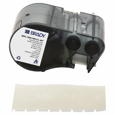 BRADY M5C-1500-595-CL-WT Thermal Transfer Continuous Label Roll Cartridge - Brady Thermal Transfer Continuous Label Roll Cartridges