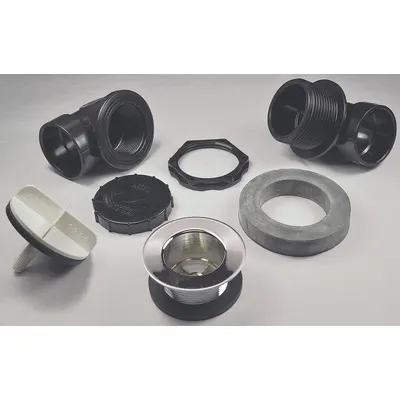 AB&A Waste and Overflow Kit: Plastic, 1 1/2 in Overall Dia, 2 1/2 in Overall Ht - Bathtub Drain & Overflow Kits