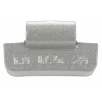 Clip-on wheel weight for balancing steel rims on heavy-duty trucks. Made of zinc with a coated finish. 6 oz weight, steel I7 type