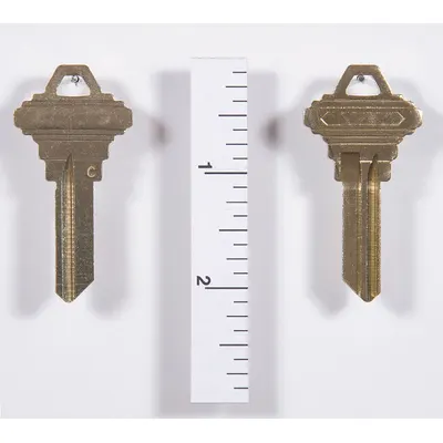 KABA ILCO Key Blank: Compatible with Schlage Locks, Key ID # 100-C-NS, 5 Pins, Nickel Silver - Door Lock Key Blanks