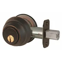MASTER LOCK Deadbolt Lock: Cylindrical, 1 3/8 in Door Thick - Max, Bronze (MPN DSH0712PKA4)