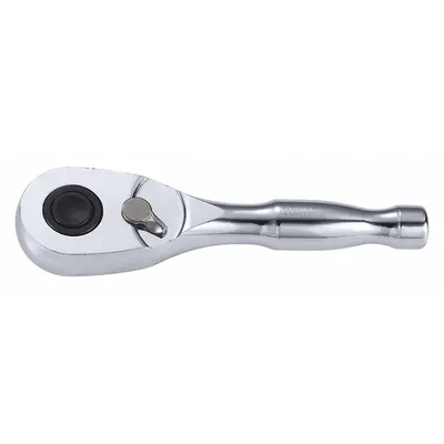 WESTWARD Hand Ratchet: Pear, Reversible, 4 3/4 in Overall Lg, Chrome - Standard-Head Ratchets
