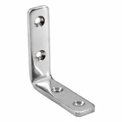 This standard duty shelf bracket is made from 304 stainless steel with a mirror finish. It has a capacity of 11 lb. Suitable for light-duty shelving in applications requiring corrosion resistance and a clean appearance.