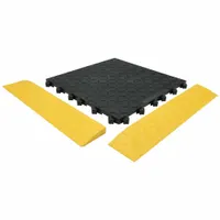 Interlocking Antifatigue Mat Kit: Interlocking Antifatigue Mat Kit, 3 ft x 3 ft, Diamond Grid, Vinyl (MPN A1BZ1)