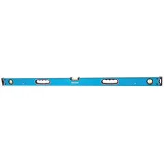 This 48-inch magnetic box level features a side-read only strip vial for checking level and plumb on ferrous metal surfaces. The magnetic base enables hands-free operation on steel beams and frames, while the aluminum frame provides rigidity for construction and fabrication tasks.