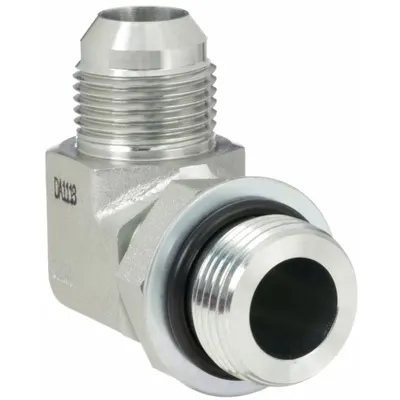 AEROQUIP Hydraulic Hose Adapter: 7/8 in x 3/4 in Fitting Size, Male x Male, ORB x JIC - ORB-to-JIC Steel Hydraulic Hose Adapters
