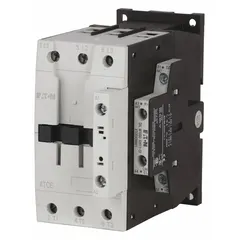 Three-pole non-reversing IEC contactor rated 72 A with 480V AC coil and three normally open main contacts. Integrated surge suppression is included. Used for switching three-phase motors and other inductive loads in industrial control panels, HVAC equipment, and pumping systems.
