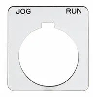 Legend Plate: 30 mm Panel Mounting Size, Square, 1 13/16 in Overall Ht x 1 13/16 in Overall Wd (MPN 9001KN242WP)