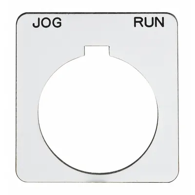 SCHNEIDER Legend Plate: 30 mm Panel Mounting Size, Square - Push-Button Rings & Plates