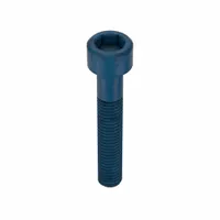 Metric system standard socket head cap screw with M5x0.80 thread, 30 mm length, and 4 mm drive size. Made of alloy steel with blue phosphate finish. Right-hand thread. Supplied in a 50-piece pack. Used for fastening components in machinery, equipment, and assemblies requiring metric threads