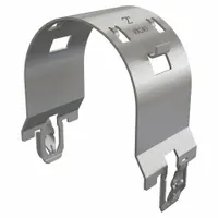 Snap-in rigid conduit clamp made of spring steel with a gray SST (Dakota ProTect™ Wet/Dry: 1000hr) finish. Designed for use with Smart-Cap/Slotted Receiver. Accommodates 2 in conduit trade size. Used to secure rigid conduit in electrical installations