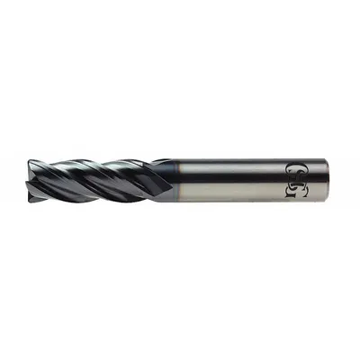 OSG Corner Chamfer End Mill: Carbide, TiAlN Coated, 4 Flute, 3/16" Mill Dia - Fast-Cutting Carbide Corner-Chamfer End Mills for Stainless Steel & Super Alloys