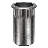 Rivet Nut: #8-32 Thread Size, 31/64 in Overall Lg, 17/64 in Insert Dia, Round, Steel, Steel, 25 PK (MPN AKS4T-832-130)