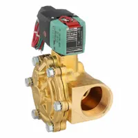 REDHAT Solenoid Valve: 2-Way, Normally Closed, 1 1/2 in Pipe Size, 24 to 120V AC/DC, Watertight (MPN 8210P022LF 24-120)
