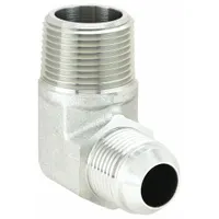 Hydraulic Hose Adapter: 1 in x 3/4 in Fitting Size, Male x Male, NPTF x JIC, Rigid, 90° Elbow (MPN 2024-16-12S)