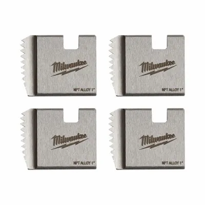MILWAUKEE Pipe Threading Die Head: 1 in Pipe, NPT, Right Hand, Alloy Steel, 4 No. of Dies - Pipe Dies for Manual & Handheld Power Threaders