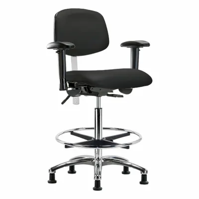 OEM Vinyl Cleanroom Chair with Arms - Vinyl Cleanroom Chairs