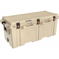 PELICAN Marine Chest Cooler: Tan, 239 Cans, 250 qt Cooler Capacity, 10 day Ice Retention (MPN 250QT-2-TAN)