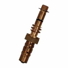 Control rod group for mixing valves, includes stem with integral packings. Compatible with manufacturer model number SS-PAM-FL-RSD. Used in commercial plumbing systems to restore temperature control.