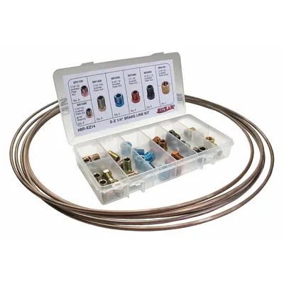 SUR&R Brake Line Fitting Kit: Brake Line Repl Kit, 1/2 in/7/16 in/9/16 in/M12 Thread Size - Hydraulic Brake Line Repair Kits