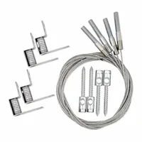 Suspension Kit: 5 ft Cable Lg, WC3 Cable Size, 3/8 in Fitting Size, Threaded Stud, KV Bracket Lock (MPN 32037)
