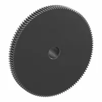 Spur Gear: Module m 0.5, 120 Teeth, 8 mm Bore Dia, Black Oxide Coated Carbon Steel, Plain Bore (MPN SS0.5-120A)