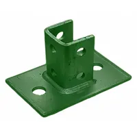 Strut Channel Fitting: 1 5/8 in x 1 5/8 in For Strut Channel Size, Green Coated, 6 Holes, Steel (MPN V61SQGN)