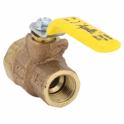 APOLLO Manual Two-Way Ball Valve: 3/8 in, Bronze, Straight, FNPT x FNPT - Bronze Ball Valves