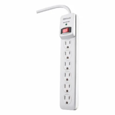 WOODS Surge Protector: 6 Outlets, 3 ft Cord Lg, 510 J Rated Energy, 15 A Current - General Purpose Surge Protectors
