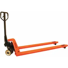 APPROVED VENDOR Pallet Jack, 3,300 lb, 98 in L x 27 in W Forks, 15 in Width Between Forks, Long Fork, Steel